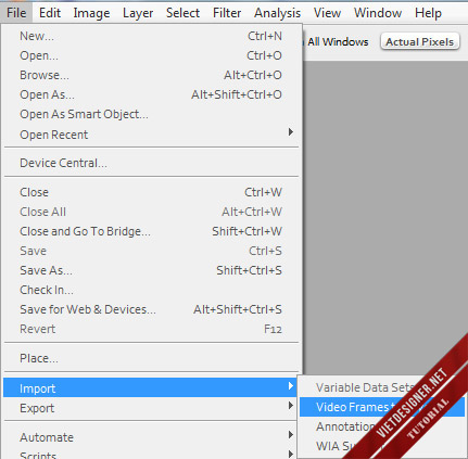 Mở và làm ảnh động với các phiên bản từ Photoshop CS3 trở lên Mở và làm ảnh động với các phiên bản từ Photoshop CS3 trở lên