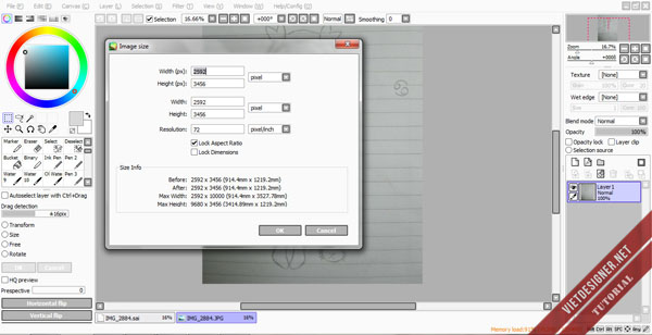 Bài hướng dẫn tô màu bằng Paint Tool SAI